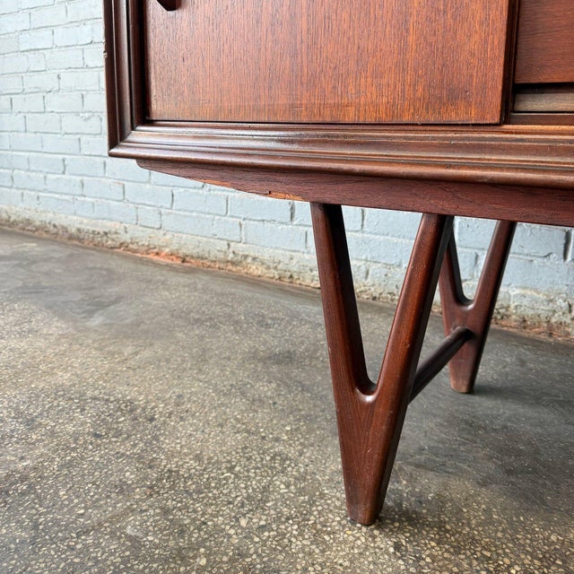 Wood 1960s Teak Danish Highboard For Sale - Image 7 of 9