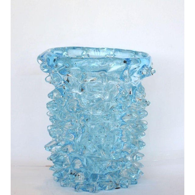 1960s Aquamarine Vase by Maestro Camozzo For Sale - Image 4 of 5