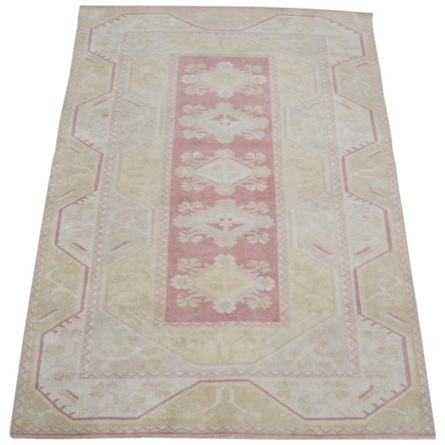 Vintage Turkish Anatolian Hand-knotted with care using traditional rug-making techniques, this wool rug blends timeless...