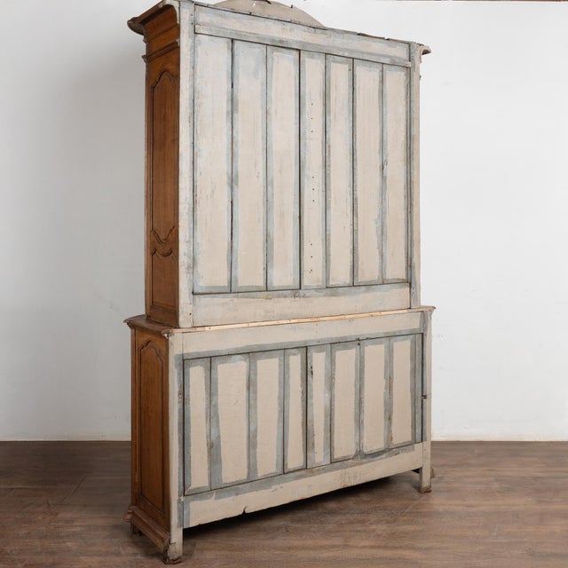 Late 18th Century Tall French Oak Cabinet "Deux Corp" For Sale - Image 13 of 13