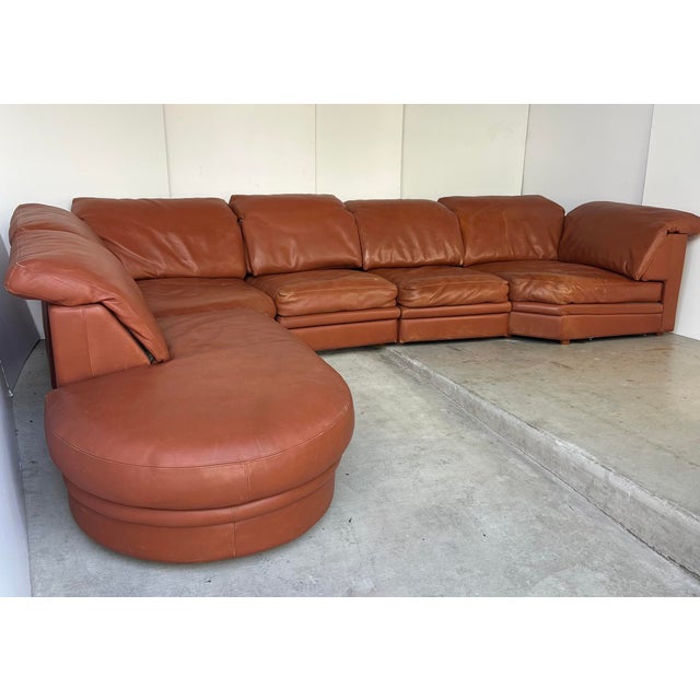 Italian Gyform Leather Sectional Sofa For Sale - Image 12 of 13