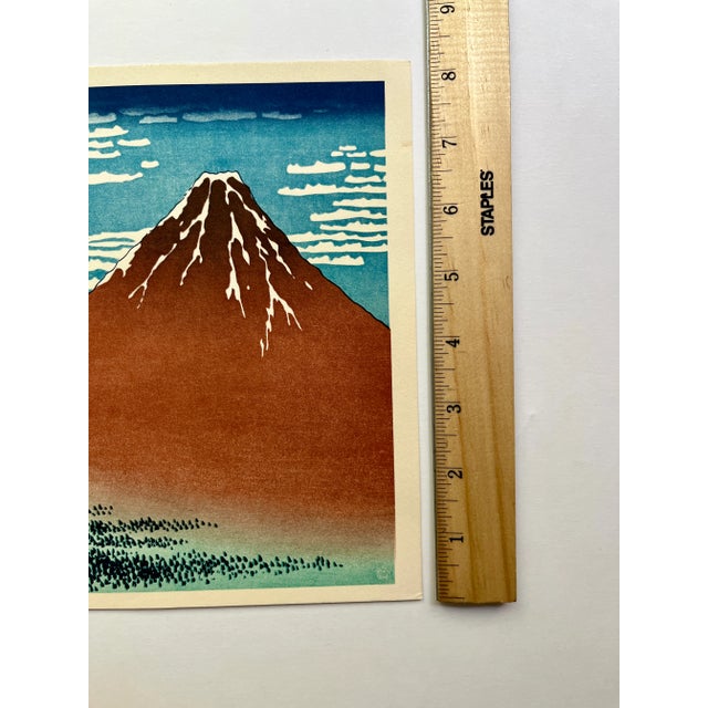 1980s Set of 4 Vintage Katsushika Hokusai Ukiyo Unframed Japanese Woodblock Prints For Sale - Image 12 of 12