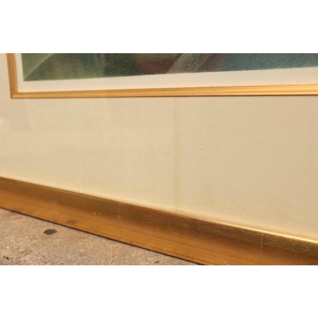 1990s Lempicka Style Recumbent Nude Framed Original Portrait For Sale - Image 5 of 8