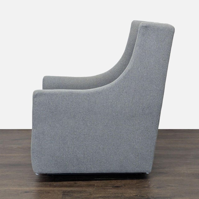 Modern West Elm Modern Gray Rocking Lounge Chair For Sale - Image 3 of 8