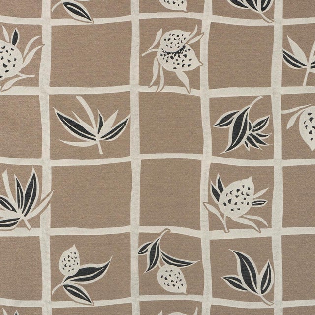 Sample - Schumacher High Line Fabric In Metallic Brown For Sale