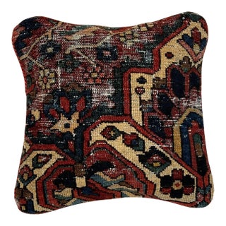 Pasargad Vintage Hand Knotted Farahan Rug Pillow For Sale