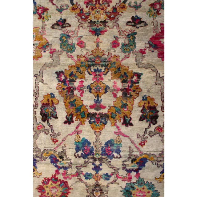 2010s 2010s Rug & Kilim's Agra Floral Rug in Beige, Gold, Pink Al Over Floral Pattern For Sale - Image 5 of 8
