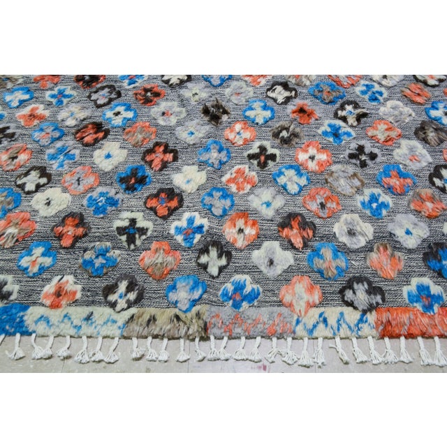 Moroccan Hand Knotted Millfeur Rug With Soft Hi-Low Texture,7'x10' For Sale - Image 4 of 7