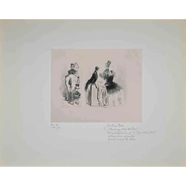 Ménagerie Parisienne is an Original Lithograph realized by Gustave Doré (1832-1883). Very good condition included a white...