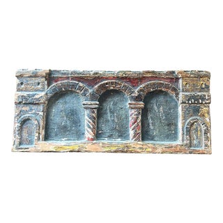 19th Century Wood Fragment With Arches For Sale