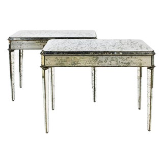 Neoclassical Style Mirrored Console Tables - A Pair For Sale