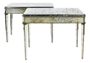 Neoclassical Style Mirrored Console Tables - A Pair