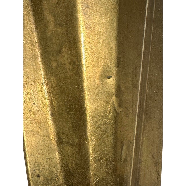1930s Art Deco Brass Fan Wall Sconces, 1930s, Set of 2 For Sale - Image 5 of 15