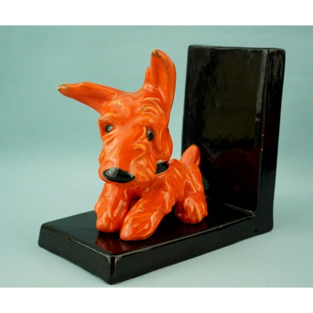 Art Deco Ceramic Scotch Terrier Bookends by Ida Meisinger for Goldscheider, Austria, 1920s, Set of 2 For Sale - Image 11 of 18