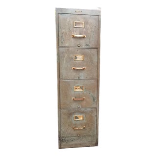 1950s Midcentury Metal Files Cabinet For Sale