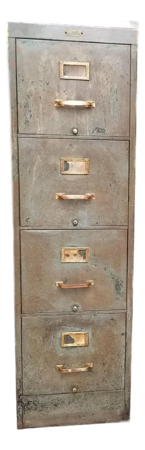 1950s Midcentury Metal Files Cabinet