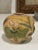 Early 20th Century Antique Chinese Mustard Glazed Pottery Lotus & Crane Relief Vase / Ginger Jar For Sale - Image 5 of 16