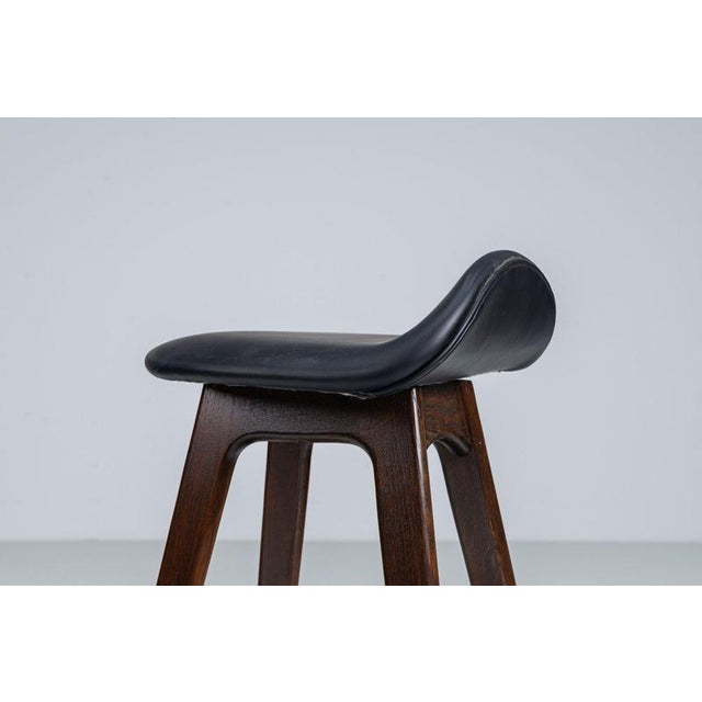 OD61 Bar Stools by Erik Buch for Oddense Mobler, Denmark, 1965, Set of 2 For Sale - Image 6 of 12