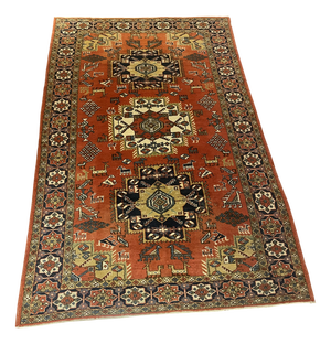 Middle Eastern Rug with Red Decor