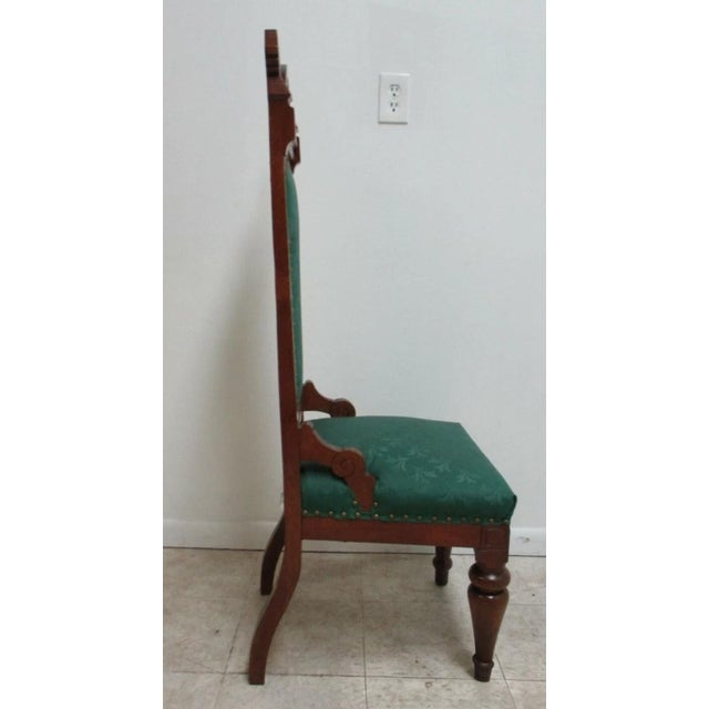 Antique Victorian Throne Chair Carved Oak Church Chapel Masonic For Sale - Image 12 of 13