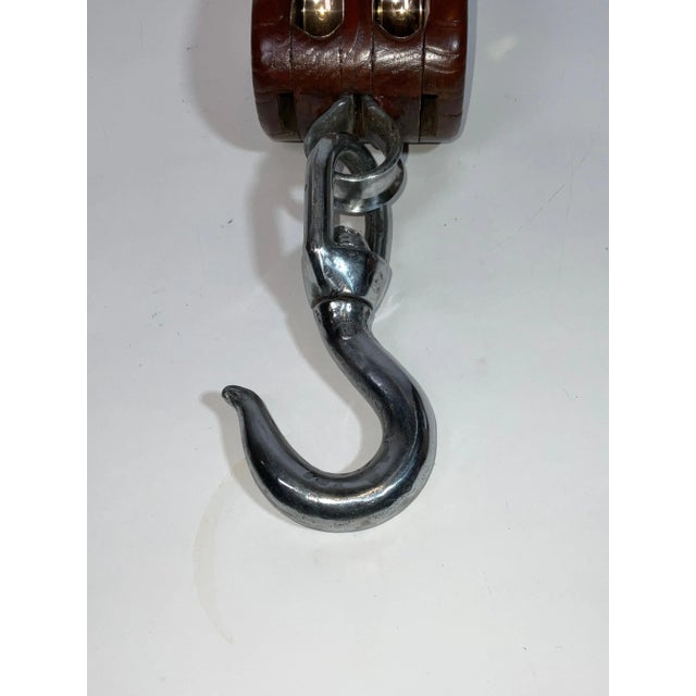 Metal Sturdy Double Sheave Pulley with Steel Swivel Hook For Sale - Image 7 of 9