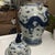 Ceramic Large Blue & White Porcelain Dragon Temple Jar With Foo Dog Lid For Sale - Image 7 of 12