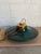 Mid 20th Century Mid-Century Modern Green Glass and Brass Pendant Ceiling Light For Sale In Los Angeles - Image 6 of 10