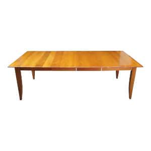 Late 20th Century Vintage Arhaus Italian Cherry Shaker Farmhouse Country Extendable Dining Table
