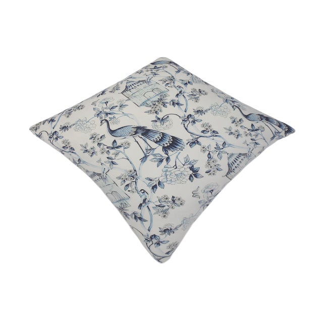 Shabby Chic Shabby Chic Printed Velvet Handmade Pillow For Sale - Image 3 of 8