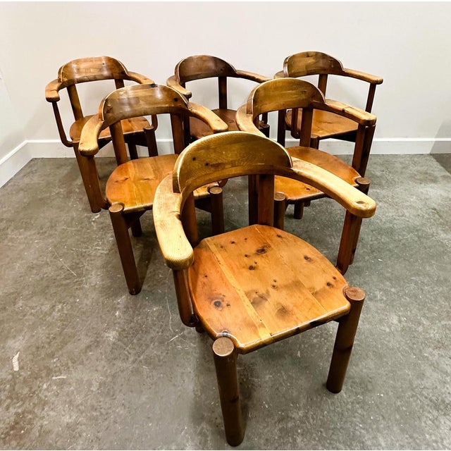 Vintage Pine Armchairs by Rudolf Steiner, Set of 6 For Sale - Image 6 of 14