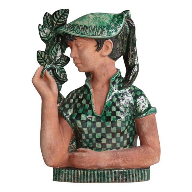 Helge Christoffersen, Young Woman, Denmark, 1940s, Ceramic For Sale