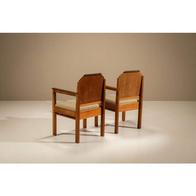 1920s Amsterdam School Dining Chairs, the Netherlands, 1930s, Set of 6 For Sale - Image 5 of 13