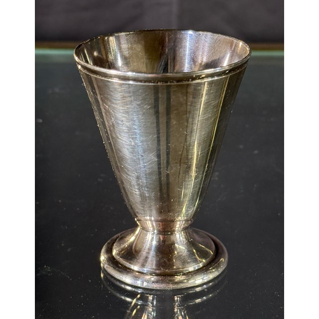 Early 20th Century Vintage c.1920's/30's Reed & Barton Silverplate Footed Cocktail Jigger / Tot Cup For Sale - Image 5 of 7