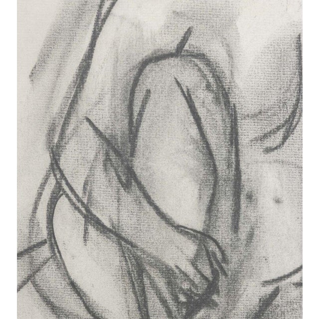 Manfred Schwartz Nude Woman Study Charcoal For Sale - Image 4 of 6