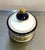 1950s-60s Florentine white/blue ceramic round box. Excellent condition.