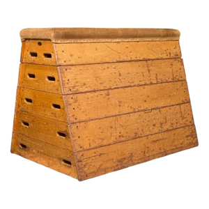 1960s Vintage English Beech Gymnastic Box Vault
