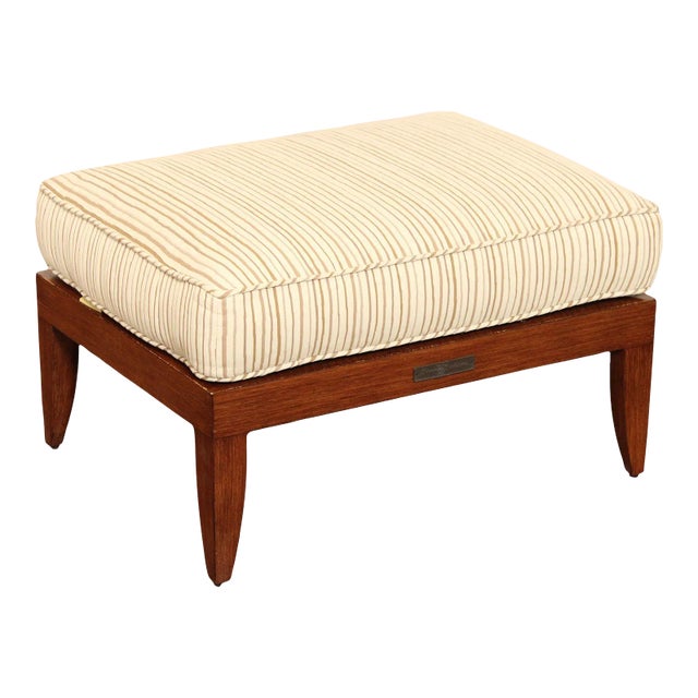 Early 21st Century Tommy Bahama Outdoor Patio Faux Wood Ottoman For Sale