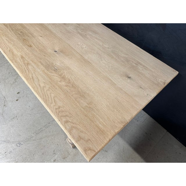 1920s Large Vintage Farmhouse Dining Table in Oak, 1925 For Sale - Image 5 of 14
