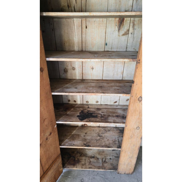 Farmhouse Antique Rustic European Pantry Cabinet For Sale - Image 3 of 7