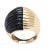 Striated Black Onyx & 18kt Yellow Gold Bisected Dome Ring For Sale In New York - Image 6 of 8