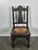Brown Breton Carved Chairs with Straw Seats, Set of 8 For Sale - Image 8 of 15