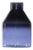 Blue Soda Lime Glass Bottle Vase 7"H For Sale