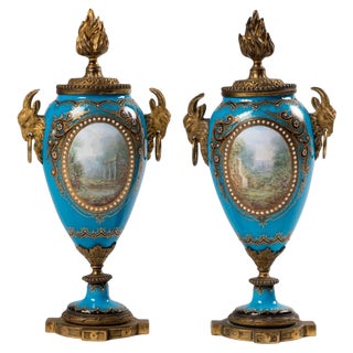 Napoleon III Cassolettes Forming Candlesticks, Set of 2 For Sale
