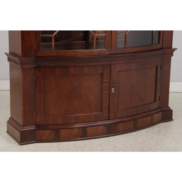 Baker Historic Charleston Bow Front Mahogany China Cabinet For Sale - Image 9 of 17