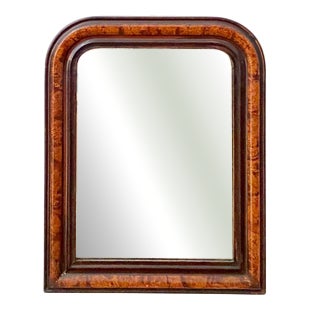 Louis Philippe Tortoiseshell Style Cushion Mirror, 19th Century For Sale