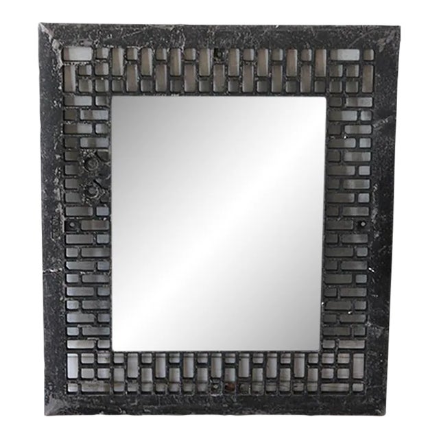 1950's Cast Iron Stove Mirror For Sale