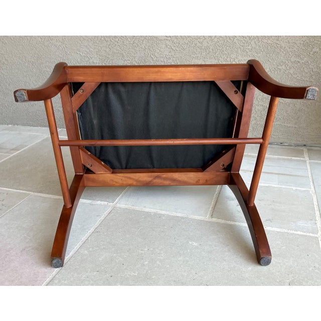 Wood Circa 1940 Duncan Phyfe-Style Scroll Splat Low Back Petite Window / Entryway Bench For Sale - Image 7 of 18