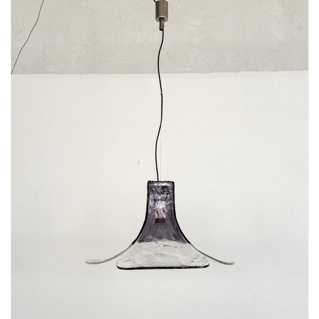 Model LS185 Pendant in Crystal-Purple Murano Glass by Carlo Nason for Mazzega, 1960s For Sale - Image 11 of 16