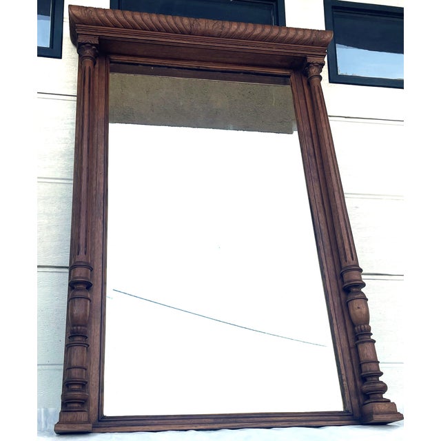Antique Oak Mirror, 1923 For Sale - Image 16 of 17
