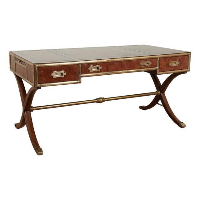 Vintage Leather Top Desk From the Hemmingway Collection by Thomasville For Sale